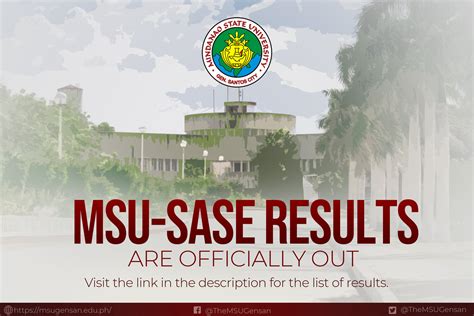 sase result 2021|Official 2021 SASE Result (MSU Gen. Santos Campus) is .